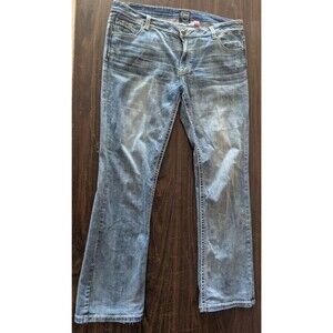 Petrol Tess Womens Jeans Plus Size 20 W36 L34 Y2K Mid Rise Bootcut Studded Blue